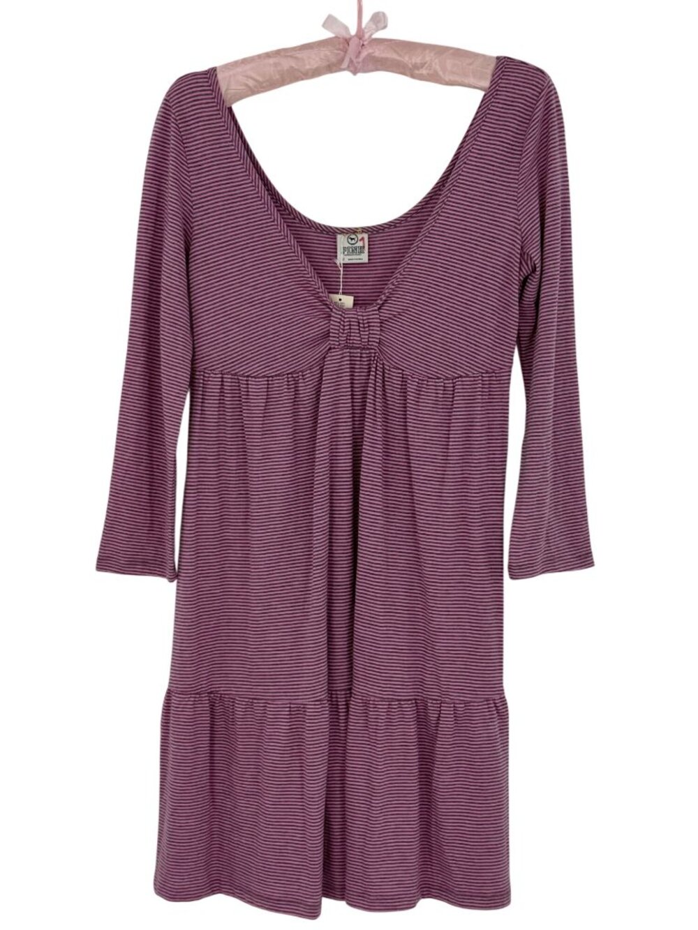 VTG NWT Victoria’s Secret PINK Striped Babydoll Dress | Indie Sleaze McBling Y2K - Picture 10 of 13